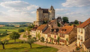 À moins de 2h de Dijon, ce village médiéval au bord d’un canal est l’un des plus beaux du pays